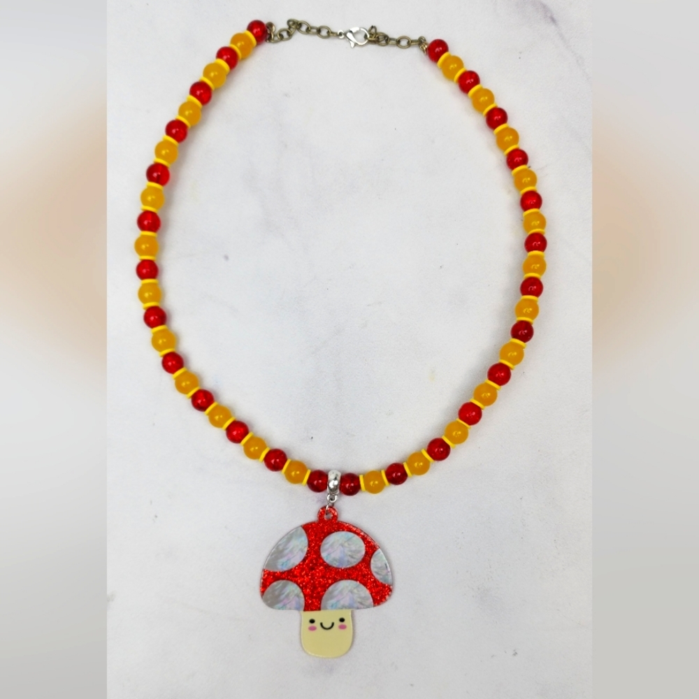 🥳SALE🥳🍄 Mr. Shroom mushroom wire necklace - Picture 6 of 15